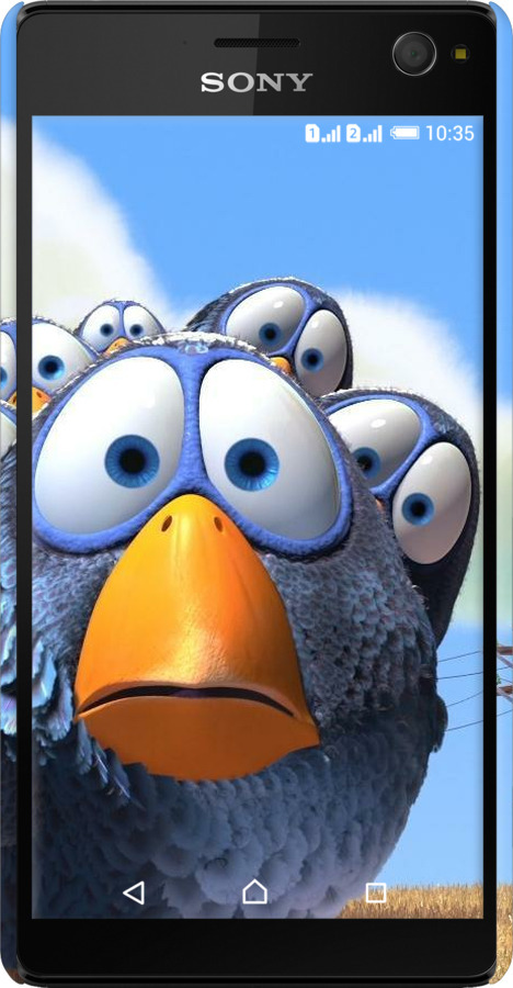 3D пластиковий глянцевий чехол Angry Birds для Sony Xperia C4 E5333 - 6008c-295 изображение 