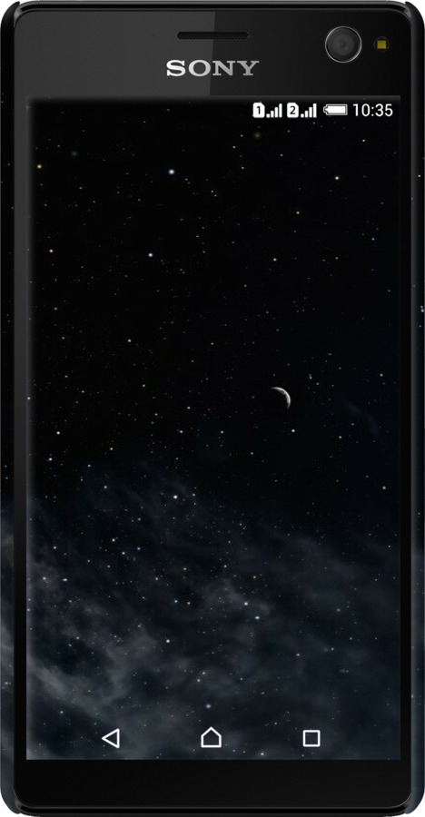 3D пластиковый глянцевый чехол Ночное небо для Sony Xperia C4 E5333 - 6451c-295 изображение 