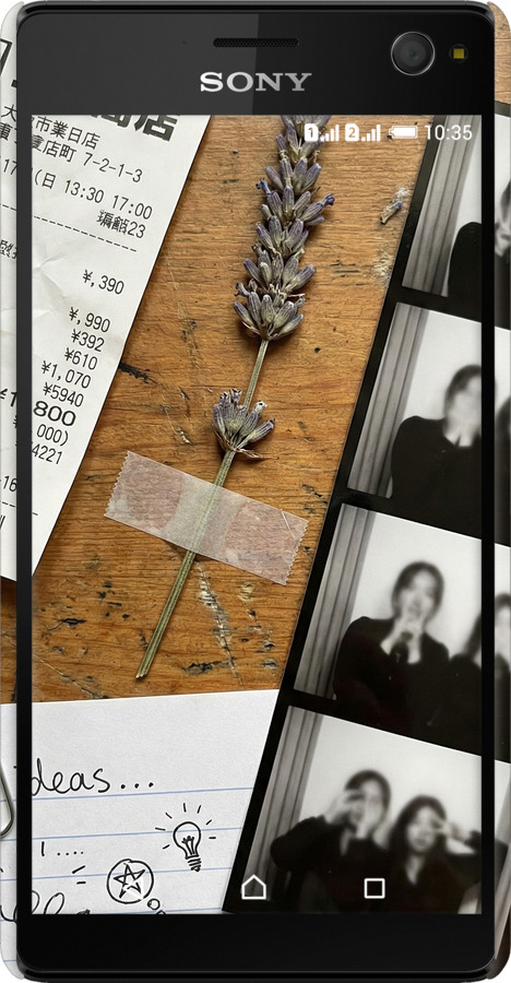 3D пластиковый матовый чехол Aesthetic Scrapbook Collage для Sony Xperia C4 E5333 - 6773m-295 изображение 