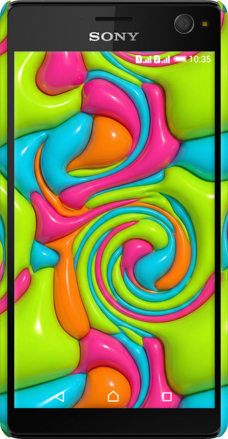 3D пластиковый глянцевый чехол Y2K Jelly Dream для Sony Xperia C4 E5333 - 6780c-295 изображение 