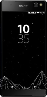 3D пластиковий матовий чехол Чорно білі абстрактні гори для Sony Xperia C5 Ultra Dual E5533 - 6437m-506 изображение 