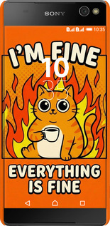 3D пластиковий глянцевий чехол Funny Cat для Sony Xperia C5 Ultra Dual E5533 - 6786c-506 изображение 