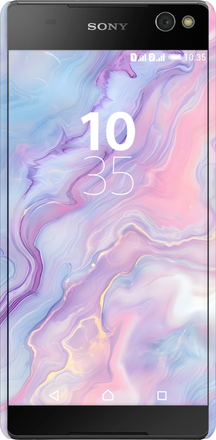 3D пластиковий матовий чехол Нежный мрамор для Sony Xperia C5 Ultra Dual E5533 - 6310m-506 изображение 