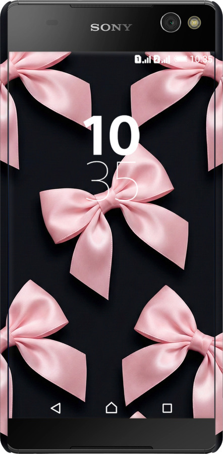 3D пластиковый глянцевый чехол Coquette Ribbons Dark Coquette для Sony Xperia C5 Ultra Dual E5533 - 6767c-506 изображение 