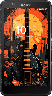 3D пластиковий глянцевий чехол Гитара для Sony Xperia E4 Dual E2115 - 5957c-87 изображение 