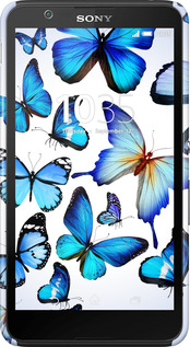 3D пластиковий матовий чехол Метелики для Sony Xperia E4 Dual E2115 - 6023m-87 изображение 