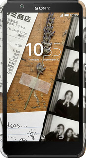 3D пластиковый глянцевый чехол Aesthetic Scrapbook Collage для Sony Xperia E4 Dual E2115 - 6773c-87 изображение 