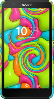 3D пластиковий матовий чехол Y2K Jelly Dream для Sony Xperia E4 Dual E2115 - 6780m-87 изображение 