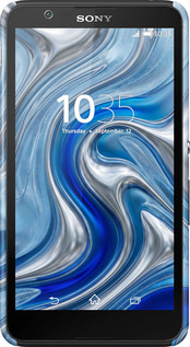 3D пластиковый глянцевый чехол Liquid Chrome для Sony Xperia E4 Dual E2115 - 6781c-87 изображение 
