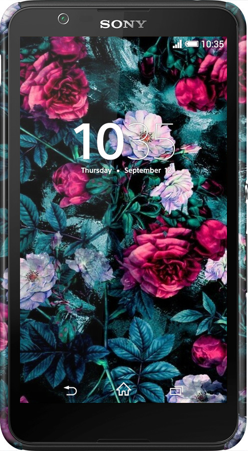 3D пластиковый матовый чехол Сад и розы для Sony Xperia E4 Dual E2115 - 6483m-87 изображение 