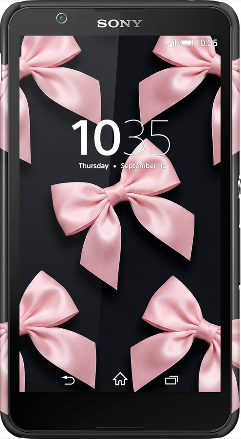 3D пластиковый глянцевый чехол Coquette Ribbons Dark Coquette для Sony Xperia E4 Dual E2115 - 6767c-87 изображение 