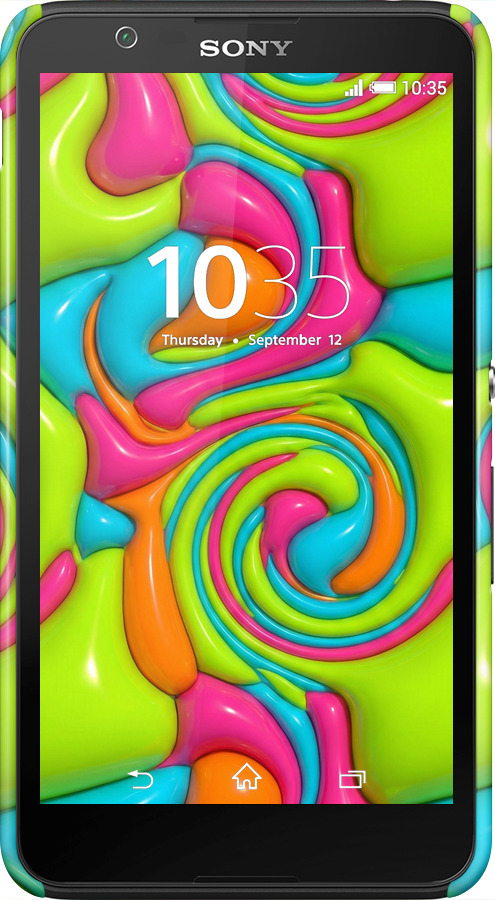 3D пластиковий матовий чехол Y2K Jelly Dream для Sony Xperia E4 Dual E2115 - 6780m-87 изображение 