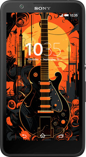 Силиконовый чехол Гитара для Sony Xperia E4 Dual E2115 - 5957u-87 изображение 