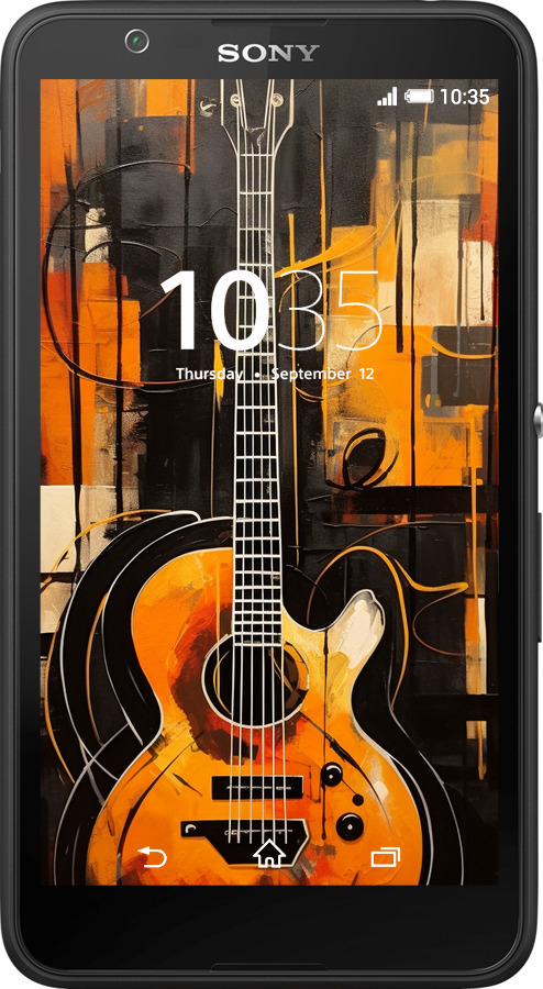 Силиконовый чехол Чехол для телефона Оранжевая Гитара для Sony Xperia E4 Dual E2115 - 5934u-87 изображение 