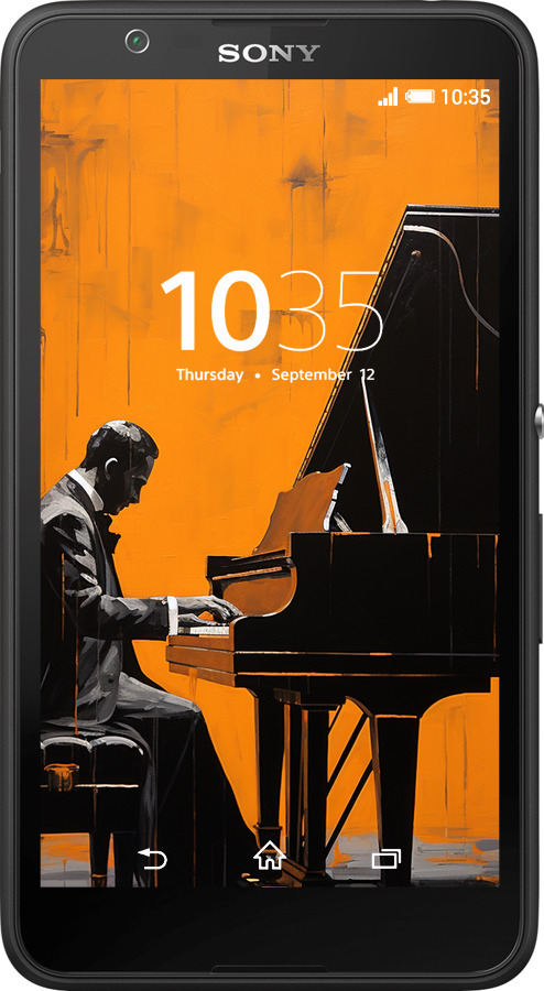 Силиконовый чехол Чехол для телефона Мужчина за Роялем для Sony Xperia E4 Dual E2115 - 5938u-87 изображение 