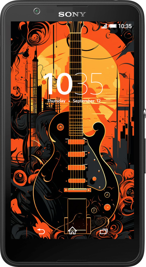 Силиконовый чехол Гитара для Sony Xperia E4 Dual E2115 - 5957u-87 изображение 