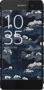 3D пластиковый глянцевый чехол Морская тематика в стиле арт-деко для Sony Xperia E5 F3311 - 6520c-458 изображение 