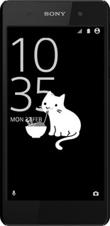 3D пластиковий матовий чехол Милий кіт на чорному фоні для Sony Xperia E5 F3311 - 6528m-458 изображение 