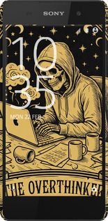 3D пластиковый глянцевый чехол The Overthinker для Sony Xperia E5 F3311 - 6774c-458 изображение 
