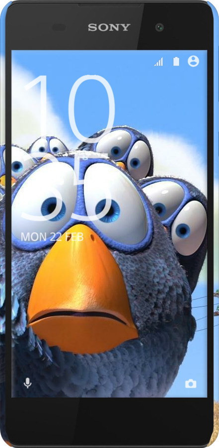 3D пластиковий глянцевий чехол Angry Birds для Sony Xperia E5 F3311 - 6008c-458 изображение 