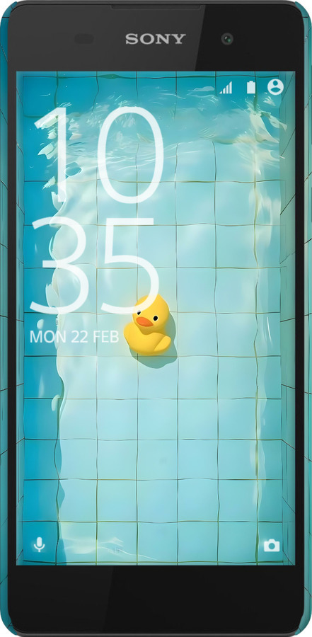 3D пластиковый глянцевый чехол Утенок для Sony Xperia E5 F3311 - 6323c-458 изображение 