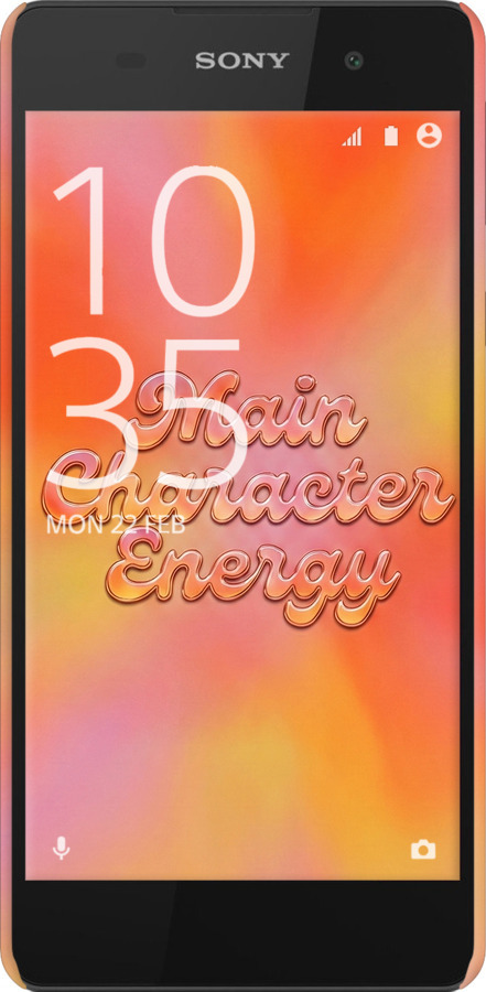 3D пластиковый матовый чехол Aura Gradient Main Character Energy Aesthetic Y2K для Sony Xperia E5 F3311 - 6783m-458 изображение 
