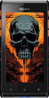 3D пластиковий глянцевий чехол Чохол для телефону для Sony Xperia J ST26i - 5953c-779 изображение 