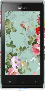 3D пластиковый глянцевый чехол Цветочные обои 2 для Sony Xperia J ST26i - 862c-779 изображение 