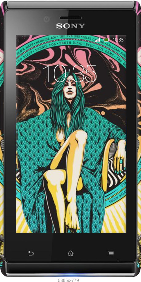 3D пластиковый глянцевый чехол № 5385 для Sony Xperia J ST26i - 5385c-779 изображение 