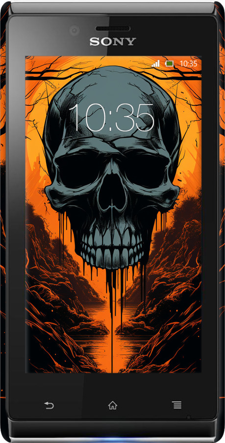 3D пластиковий глянцевий чехол Чохол для телефону для Sony Xperia J ST26i - 5953c-779 изображение 