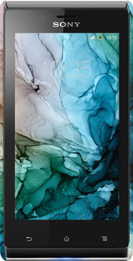 3D пластиковий глянцевий чехол З абстрактним малюнком барвисті Солоні береги для Sony Xperia J ST26i - 6405c-779 изображение 