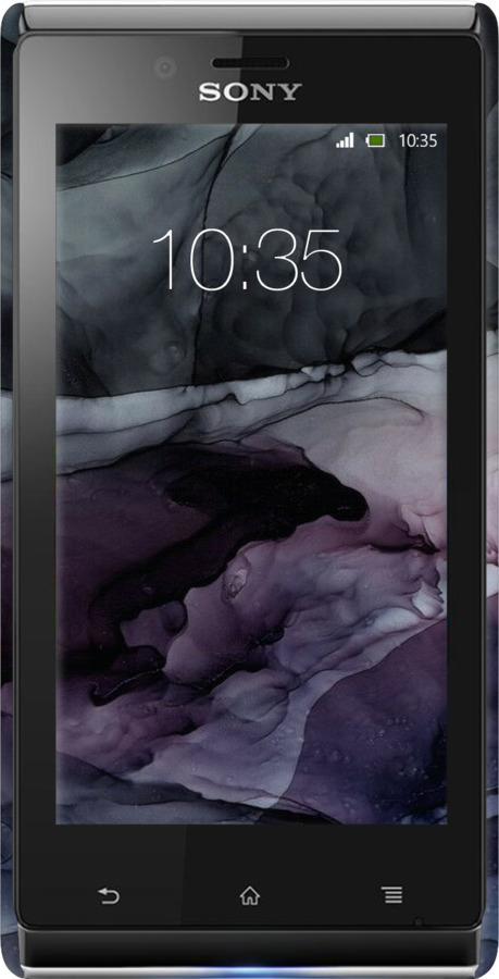 3D пластиковый глянцевый чехол Абстракция искусство для Sony Xperia J ST26i - 6434c-779 изображение 