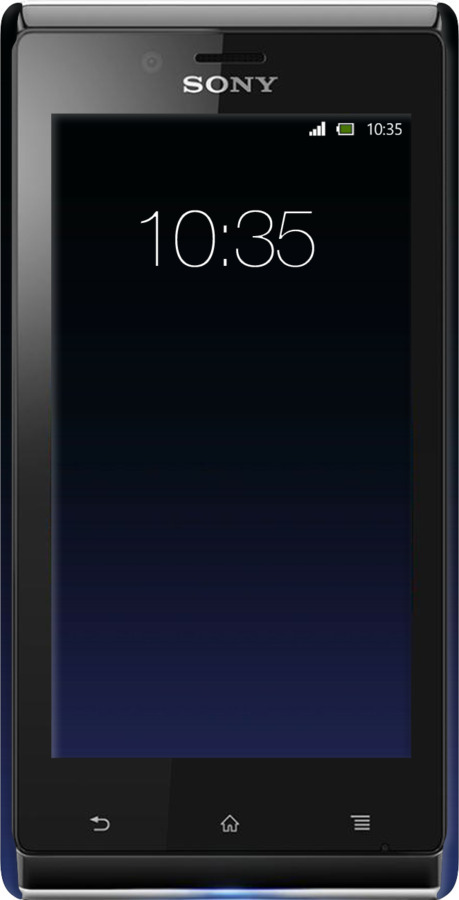 3D пластиковий глянцевий чехол Градієнт у темно-синьому стилі для Sony Xperia J ST26i - 6542c-779 изображение 