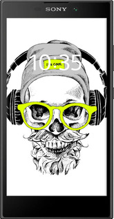 Силіконовий чехол Череп в окулярах і навушниках для Sony Xperia L2 H4311 - 4144u-1394 изображение 