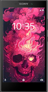 Силиконовый чехол Череп арт для Sony Xperia L2 H4311 - 6385u-1394 изображение 