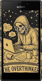 3D пластиковий глянцевий чехол The Overthinker для Sony Xperia M2 D2305 - 6774c-60 изображение 