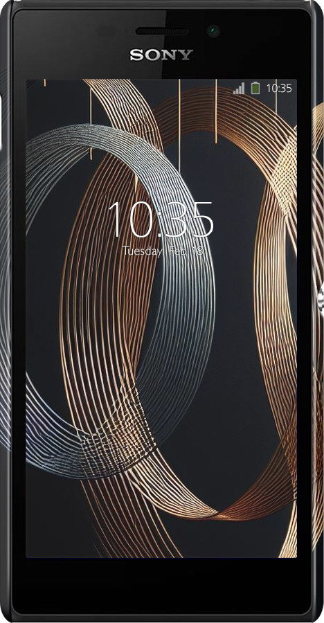 3D пластиковый глянцевый чехол Симфония для Sony Xperia M2 dual D2302 - 5835c-61 изображение 