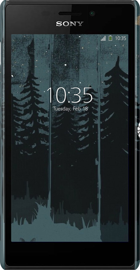 3D пластиковий матовий чехол Лисиця та нічний ліс для Sony Xperia M2 dual D2302 - 6481m-61 изображение 