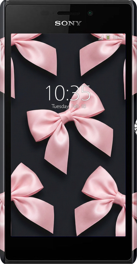 3D пластиковий матовий чехол Coquette Ribbons Dark Coquette для Sony Xperia M2 D2305 - 6767m-60 изображение 