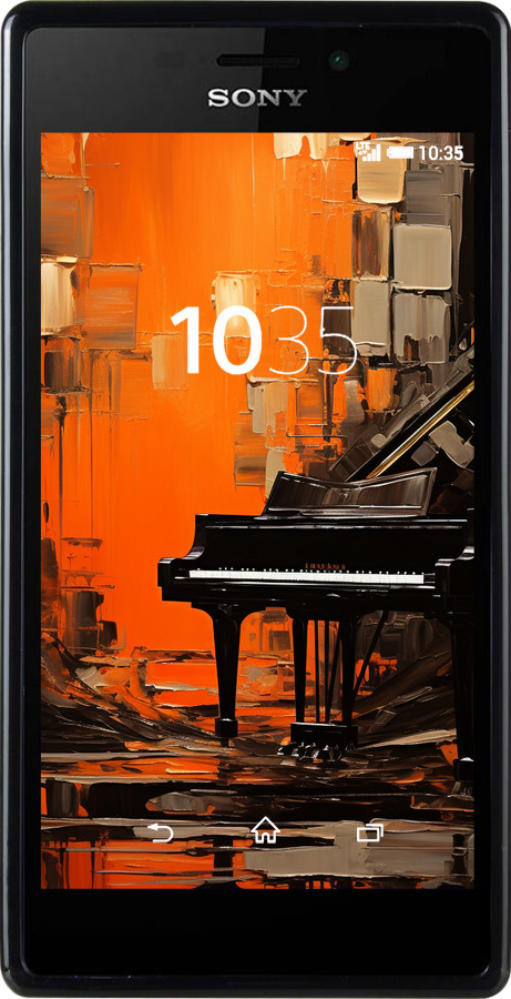 Силіконовий чехол Чохол для телефону Помаранчевий Рояль для Sony Xperia M2 D2305 - 5937u-60 изображение 