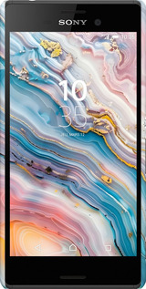 3D пластиковый матовый чехол Мрамор красивый для Sony Xperia M4 Aqua E2312 - 6376m-162 изображение 