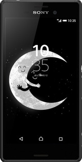 3D пластиковый матовый чехол Лунные объятия для Sony Xperia M4 Aqua E2312 - 6508m-162 изображение 