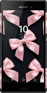 3D пластиковый матовый чехол Coquette Ribbons Dark Coquette для Sony Xperia M4 Aqua E2312 - 6767m-162 изображение 