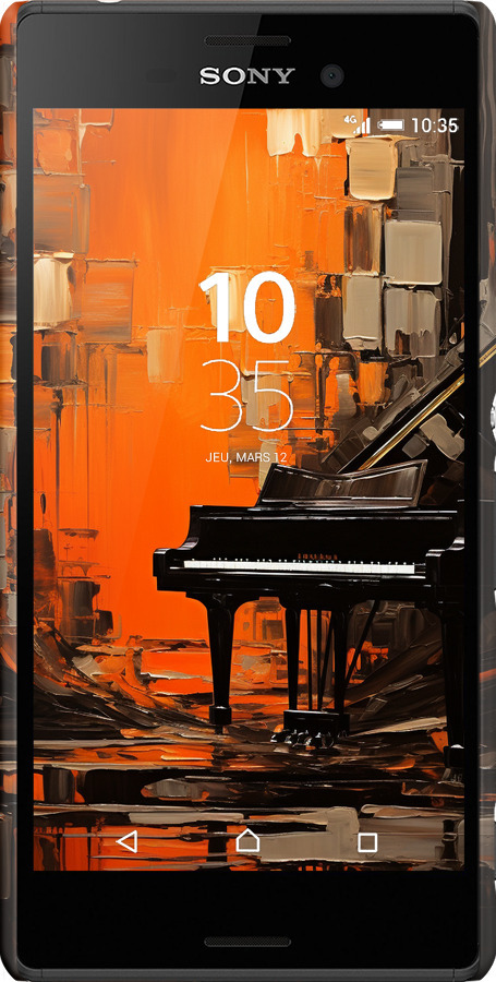 3D пластиковий матовий чехол Чохол для телефону Помаранчевий Рояль для Sony Xperia M4 Aqua E2312 - 5937m-162 изображение 