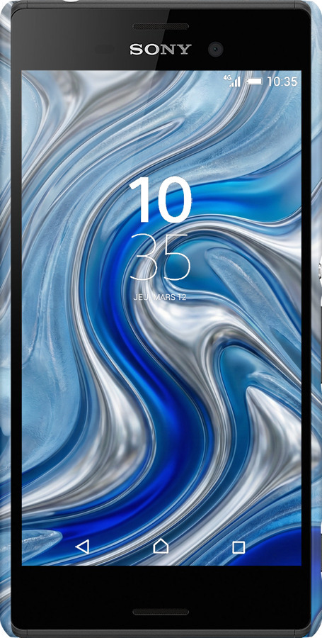 3D пластиковый матовый чехол Liquid Chrome для Sony Xperia M4 Aqua E2312 - 6781m-162 изображение 