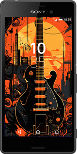 2D пластиковый чехол Гитара для Sony Xperia M4 Aqua E2312 - 5957t-162 изображение 