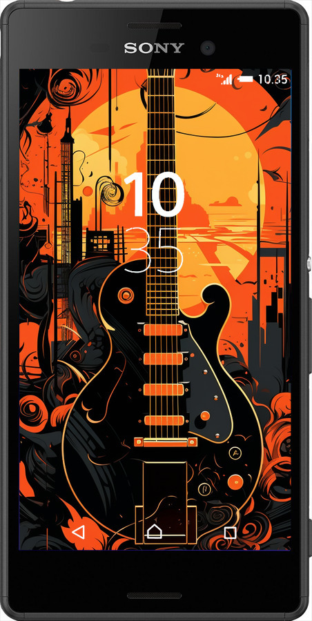2D пластиковый чехол Гитара для Sony Xperia M4 Aqua E2312 - 5957t-162 изображение 