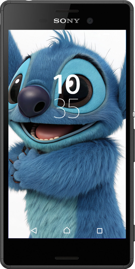 Силиконовый чехол Стич 1 для Sony Xperia M4 Aqua E2312 - 6686u-162 изображение 