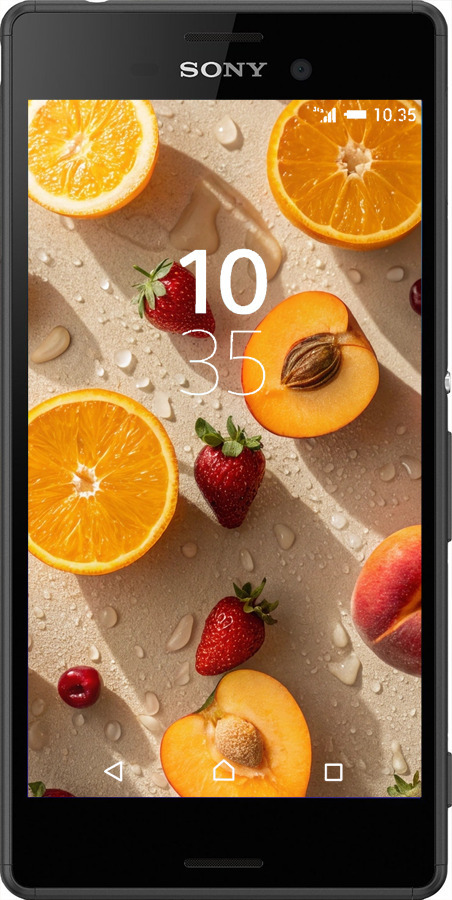 Силиконовый чехол Фрукты 3 для Sony Xperia M4 Aqua E2312 - 6703u-162 изображение 