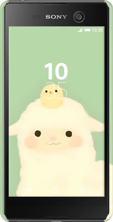 3D пластиковый глянцевый чехол Барашек и ципленок для Sony Xperia M5 E5633 - 6369c-217 изображение 